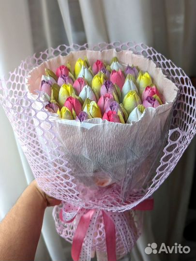 Букет съедобных тюльпанов для любимой мамы