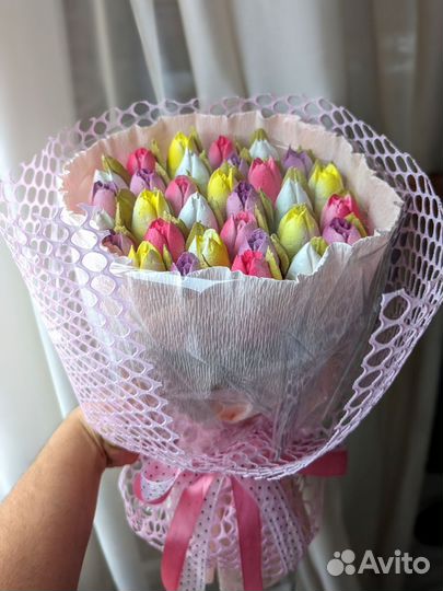 Букет съедобных тюльпанов для любимой мамы