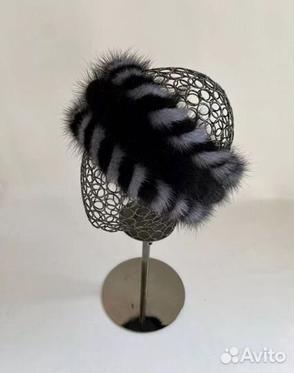 Повязка на голову из норки