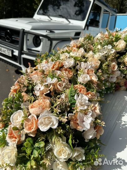 Свадебное украшение на авто. Аренда