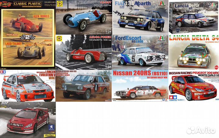 Сборные модели гоночных автомобилей 1/24