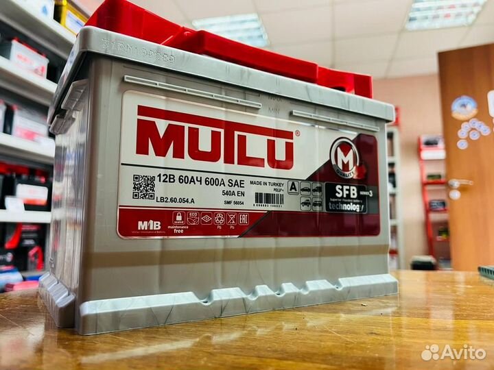 Аккумулятор Mutlu 60 Ач на Ниссан Тойота