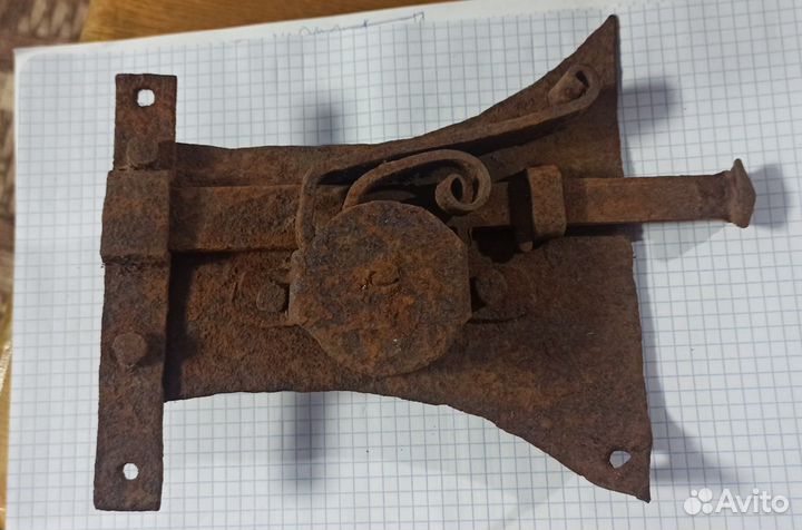 Замок кованный врезной старинный