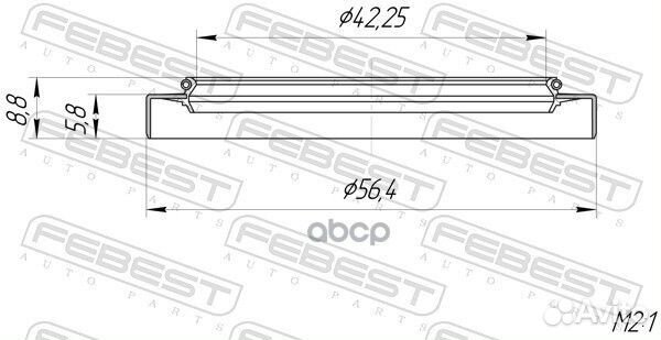 Сальник полуоси перед прав Febest 1863
