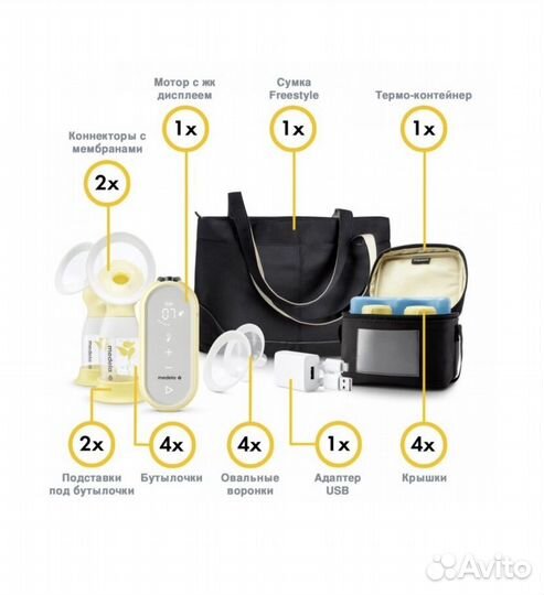 Молокоотсос электрический двойной Medela