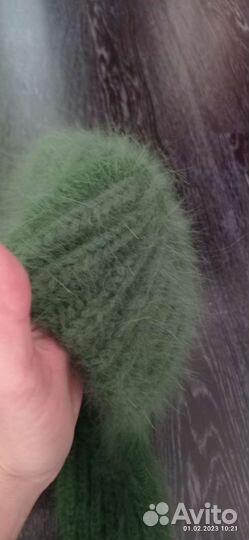 Шапка ушанка из пуха норки 56 р