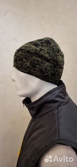 Шапка камуфляж вязаная утепленная