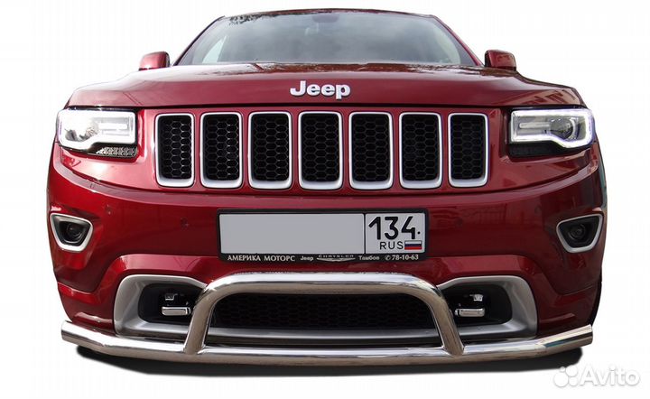 Защита передняя Jeep Grand Cherokee одинарная+скоб