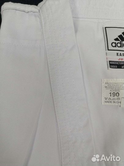 Кимоно 190 лёгкое адидас для карате