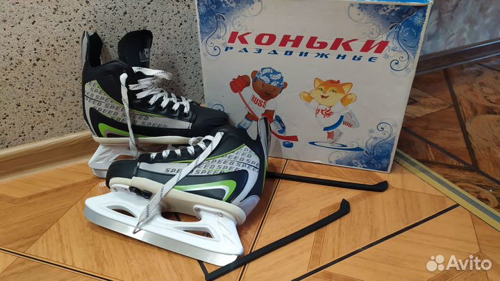 Коньки раздвижные хоккейные 32-35р