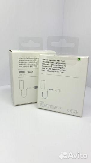 Зарядка на iPhone адаптер 35 W + кабель lightning