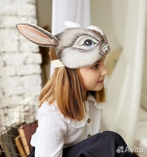 Маска зайчика новогодняя детская