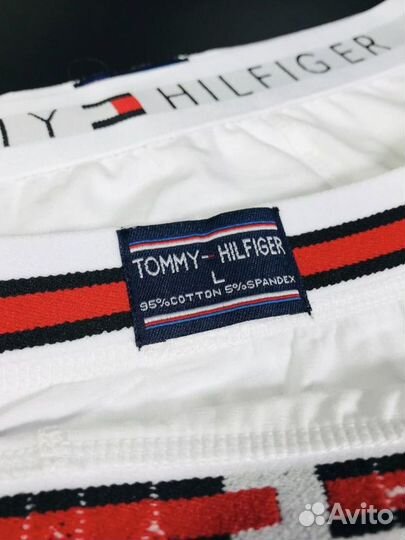 Трусы мужские tommy hilfiger белые хлопок арт.1001