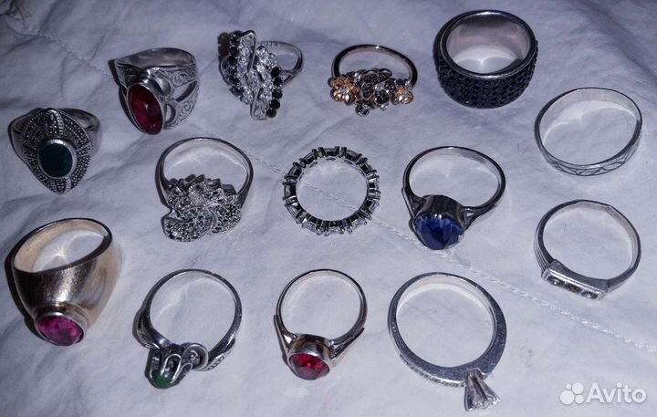 Серебряные кольца серьги Сереб 925/875 Винтаж СССР