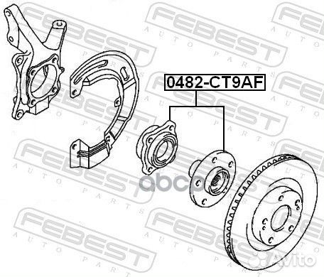Ступица 0482-CT9AF 0482-CT9AF Febest
