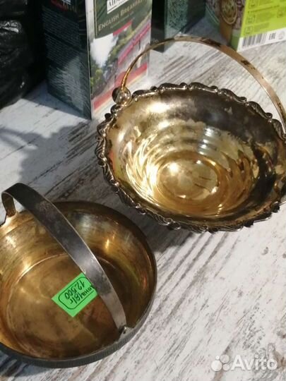 Сахарница конфетница СССР, серебро