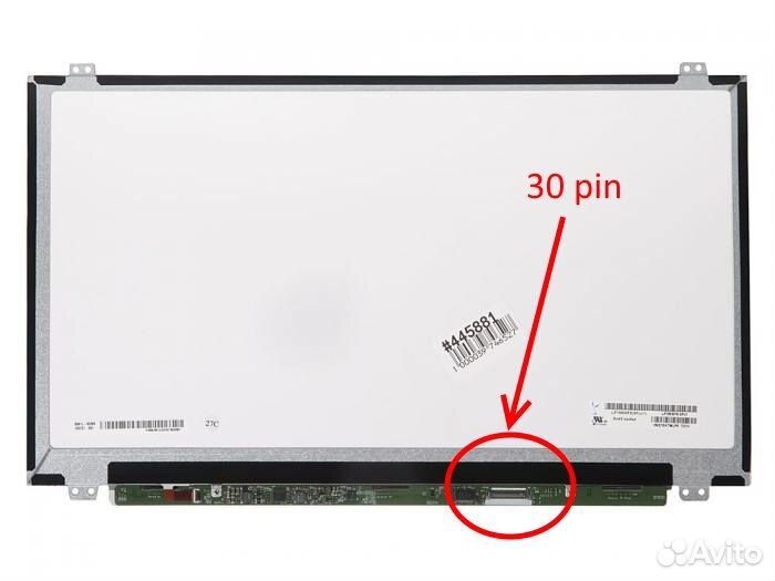 Матрица для ноутбука 15,6 slim 30pin 1366x768