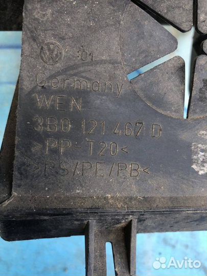 Воздуховод радиатора интеркулера 3B0121467D