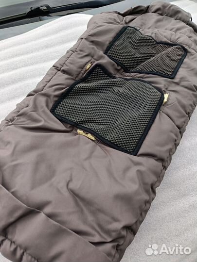 Меховой конверт в коляску овчина