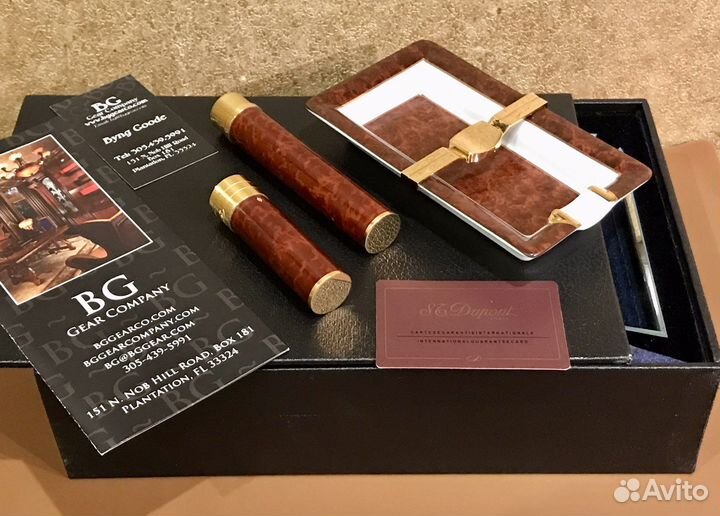 Набор Dupont Cigar Case Long and Ashtray Винтаж