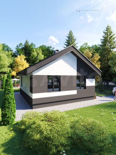 Коттедж 75 м² на участке 8 сот.