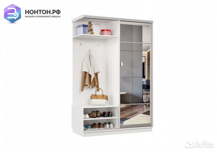 Прихожая-купе Эридан мини белая