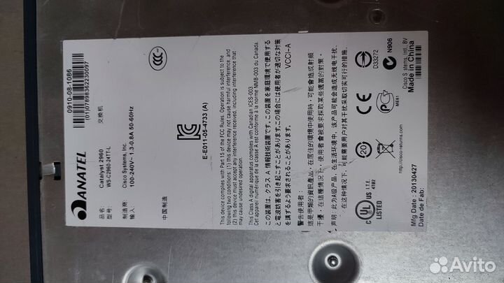 Коммутатор Cisco Catalyst WS-C2960-24TT-L