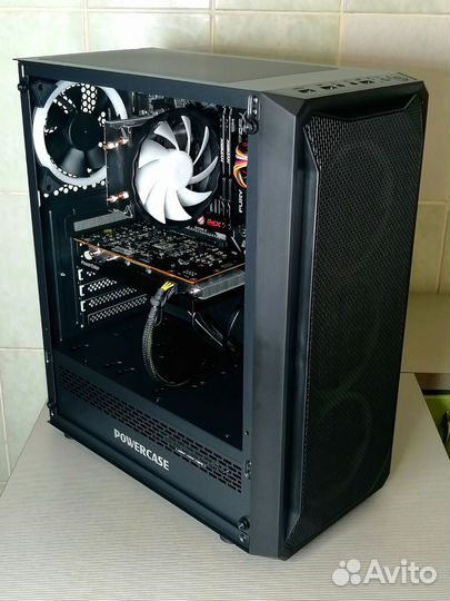 Игровой пк Rx 6600 8G+Ryzen 5 2600/16gb/NVMe+Hdd