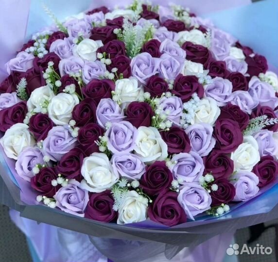 Букеты из мыльных роз