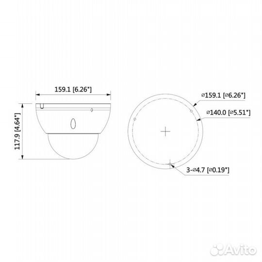 Купольная IP видеокамера Dahua 8Mp для улицы