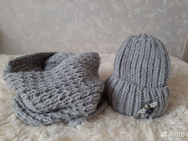 Комплект шапка и снуд