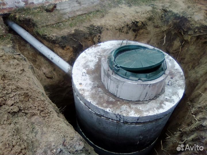 Монтаж выгребных ям, септиков, водопровода, кнс