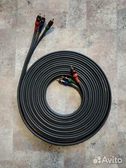Кабель RGB, 3 RCA, (m-m)