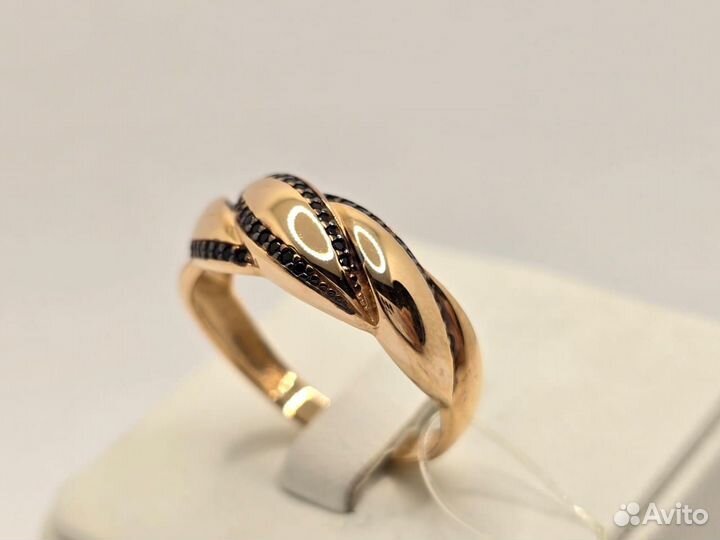 Золотое кольцо с камнями 585 (7 ветров)