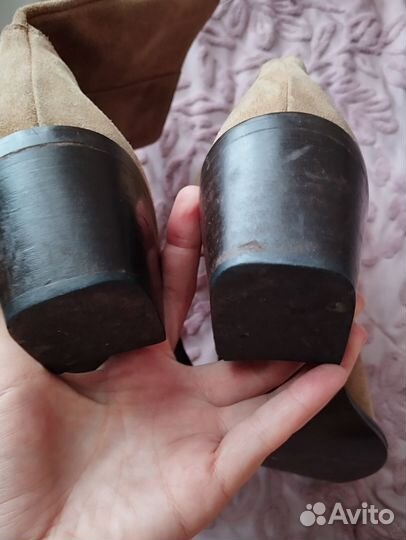 Сапоги казаки женские 39 замша