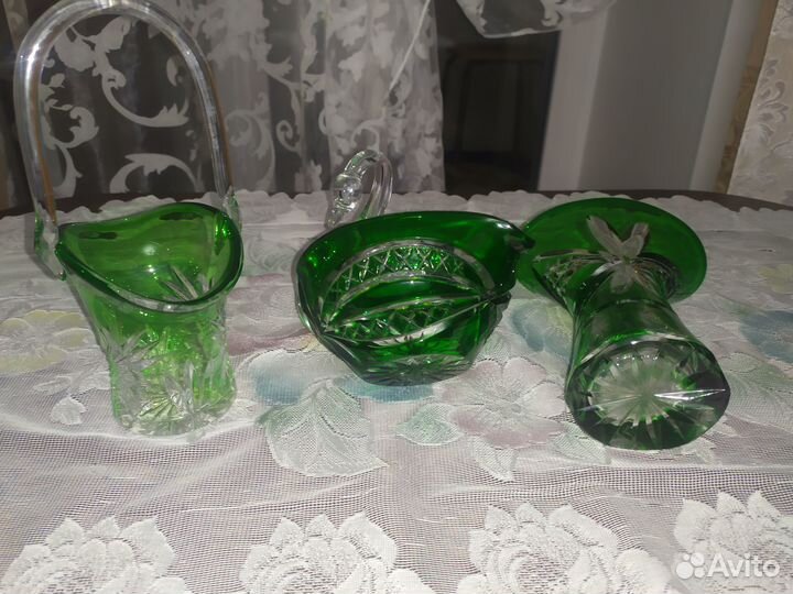 Богемский зелёный хрусталь