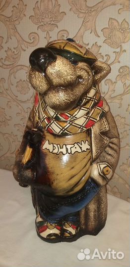 Волк статуэтка.садовая фигурка