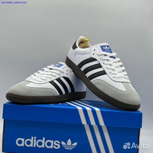 Кроссовки Adidas Samba White/Black (Арт.34520)