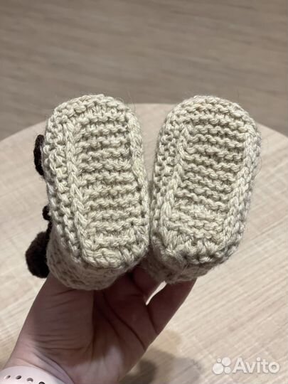 Пинетки для новорожденных 100% шерсть