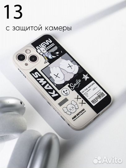 Чехол на 13 с принтом и защитой камеры