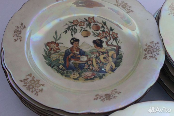 Столовый сервиз гдр Японские гейши на 6 персон