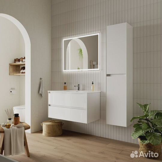 Тумба с раковиной Sancos Cento CN90W