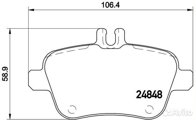 Колодки тормозные mercedes A(W176) 12/B(W246) 11