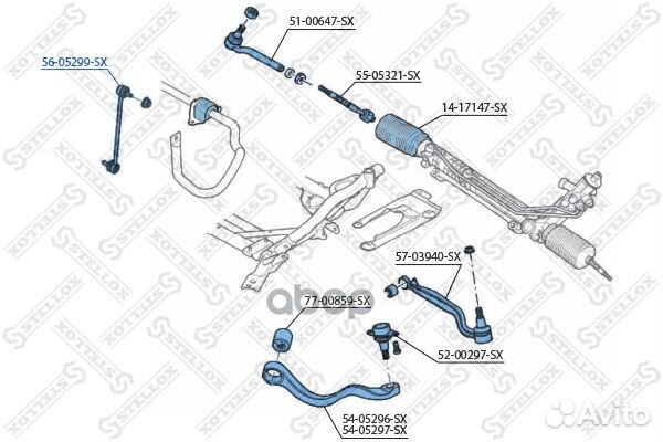 56-05299-SX тяга стабилизатора переднегоLand R