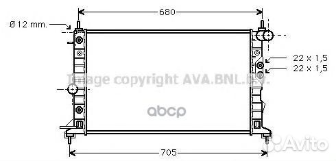 Радиатор, охлаждение двигателя OLA2220 Ava