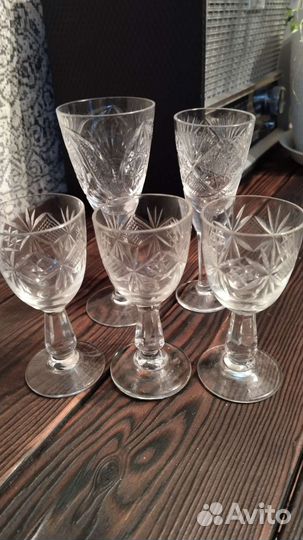 Хрустальные рюмки на ножке СССР