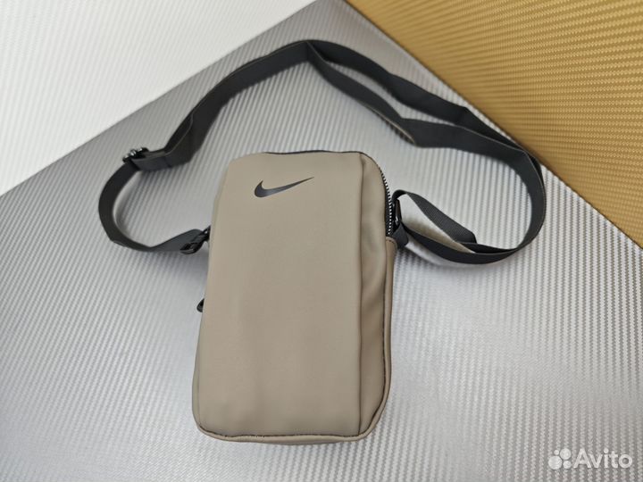 Сумка мессенджер Nike бежевая