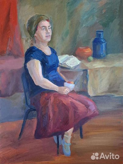 Картины маслом (учебные портреты)