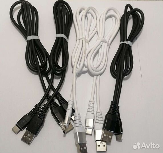 Кабель micro usb, lighthing, type-c