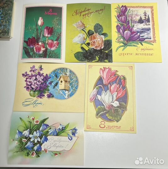 Открытки 8 марта СССР